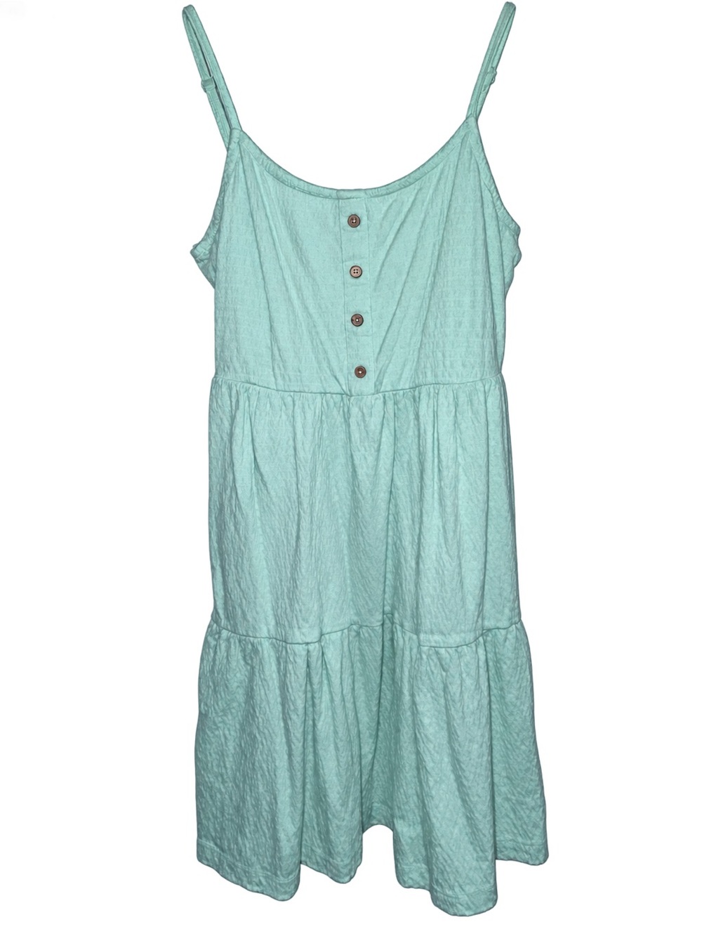Roxy Mint Green Tiered Spaghetti-Strap Midi Dress